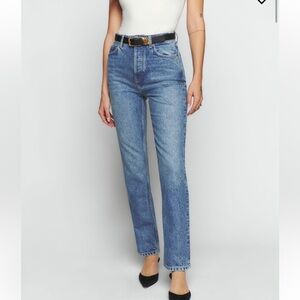 Reformation Cynthia high rise straight jeans